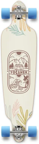 Vista 16 de Yocaher Earth Series - Patinetas completas Longboard con BlackWidow Premium 80A Grip Tape Aluminio Truck ABEC-9 Rodamiento 2.756 in Ruedas