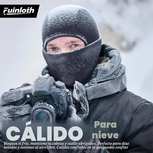Vista 2 de Fuinloth Pasamontañas de Esquí Balaclava Pro, Pasamontañas a Prueba de Viento Térmico para Climas Fríos, Motocicleta para Hombres/Mujeres