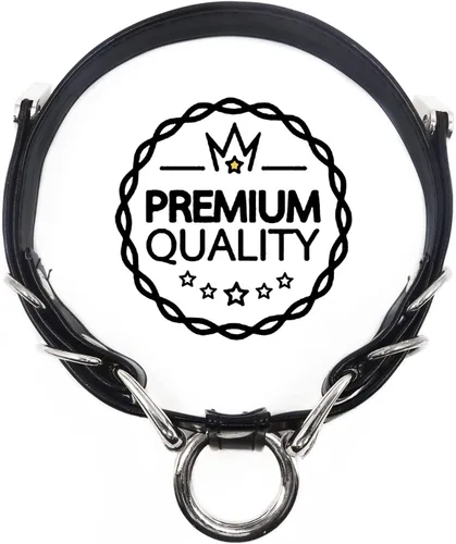 Vista 2 de Gargantilla de cuero con anillo tórico de oro punk hecho a mano con cierre de hebilla, collar ajustable para mujer