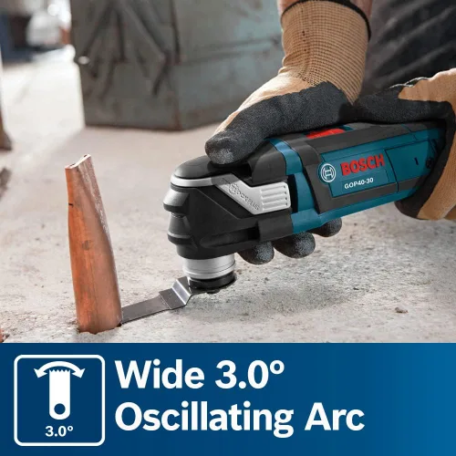 Vista 5 de Bosch GOP55-36B StarlockMax juego de multiherramienta oscilante con accesorio de hojas de encastre