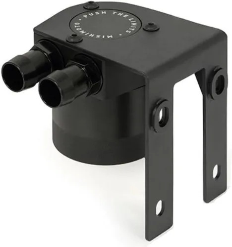 Vista 2 de Mishimoto MMBCC-F2D-03BE Baffled Oil Catch Can Compatible con Ford Powerstroke 6.0L 2003-2007 Negro