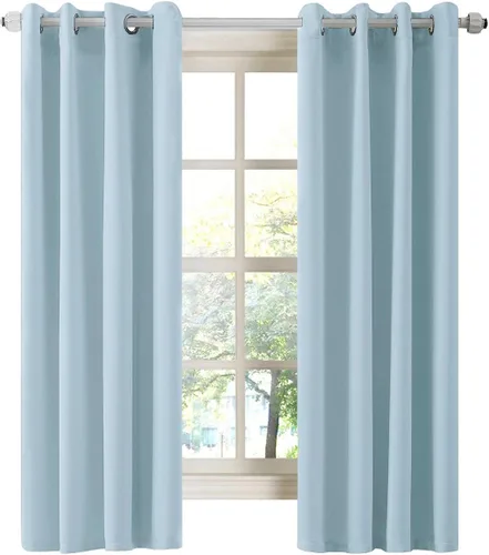 Vista 72 de LA PALMA Cortinas opacas con aislamiento térmico y ojales, para sala de estar, dormitorio, paquete de 2 paneles