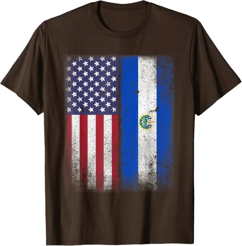 Vista 6 de Salvadoran American Flag El Salvador Salvadorean Salvadorian T-Shirt for Women Kids Men
