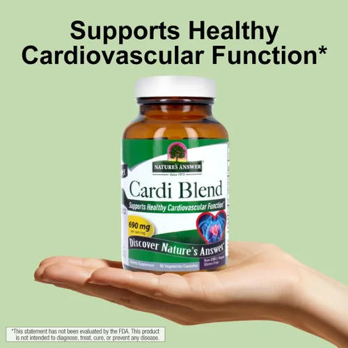 Vista 6 de Nature's Answer CardiMax Heart Health 60 cápsulas vegetarianas con COQ10, PQQ, Oli Ola, y espino y vitamina B6, sin OMG, vegano y sin gluten