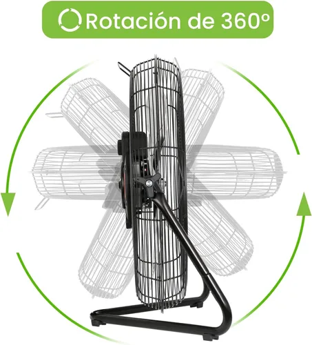 Vista 3 de hykolity Ventilador de piso de alta velocidad de 20 pulgadas, ventilador de pared de metal resistente de 4600 CFM con 3 velocidades, ventilador