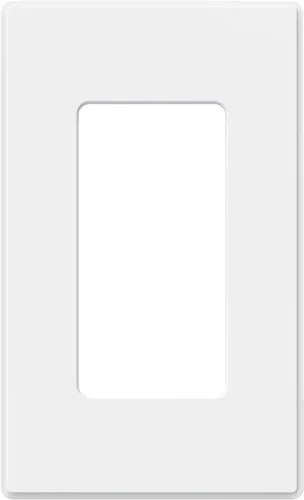 Vista 22 de ELEGRP Placas de pared decorativas sin tornillos de 1 banda, cubierta de placa frontal termoplástica irrompible para interruptor de salida
