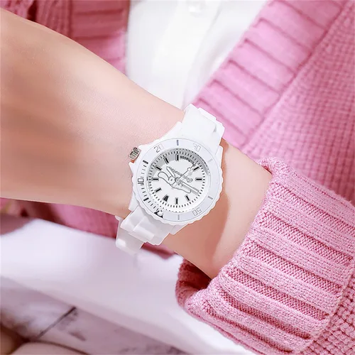 Vista 2 de Lindo reloj de pulsera, reloj analógico, relojes para hombres y mujeres, regalos de cumpleaños