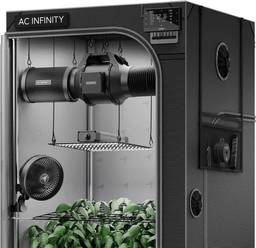 Vista 13 de AC Infinity Sistema de Cultivo AI Compacto 2x2, Kit de 1 Planta con Controlador AI de Autoaprendizaje, Flujo de Aire Dinámico y Control