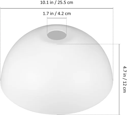 Vista 6 de Vaguelly 2 piezas de plástico blanco Torchiere pantallas de lámpara para lámparas de piso y mesa, forma de cuenco, ajuste de 1.654 in