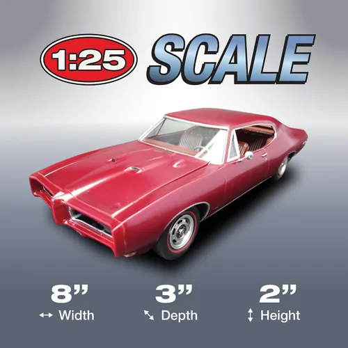 Vista 4 de AMT 1968 Pontiac GTO Hardtop Craftsman Plus 1:25 Kit de modelo a escala 1:25