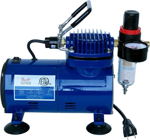 Vista 5 de Paasche Compresor D500SR de 1/5 HP con apagado automático, regulador y trampa de humedad