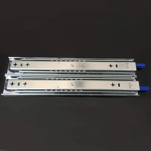 Vista 5 de 1 par de carriles de carril de carril de transporte industrial resistente con cerradura, rodamientos de bolas de montaje lateral, 3 secciones