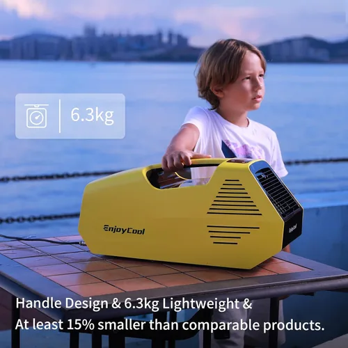 Vista 3 de Aire acondicionado portátil, bajo consumo de energía de 220 W, 24 V CC, aire acondicionado de tienda de campaña 2380BTU, CA de enfriamiento rápido