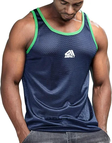Vista 3 de AIMPACT Camiseta sin mangas de entrenamiento atlético para hombre 1