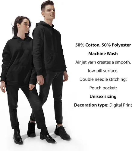Vista 7 de Miacanvas Game Couple Classic Arcade Gaming Couple Matching Comfy Hoodies Set Black