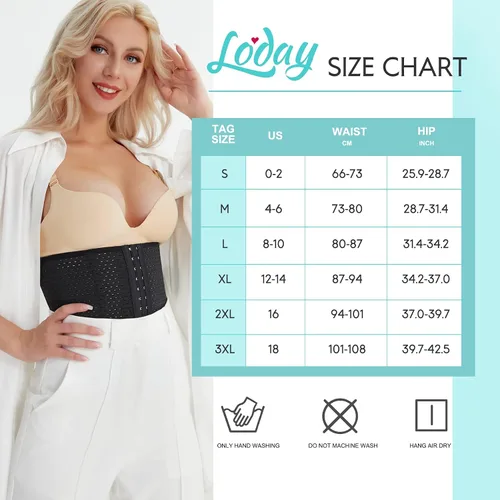 Vista 6 de LODAY Entrenador de cintura para mujer para bajar de peso deporte entrenamiento moldeador faja para el abdomen corsé debajo del busto