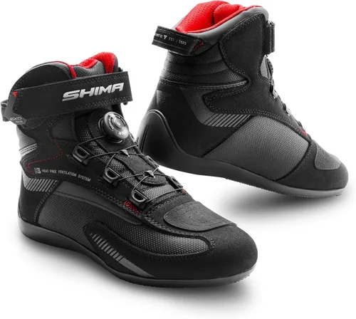 Vista 8 de SHIMA Exo - Botas de motocicleta para mujer, zapatos de cuero ventilado, protector de tobillo corto, para bicicleta urbana, estilo casual, botas
