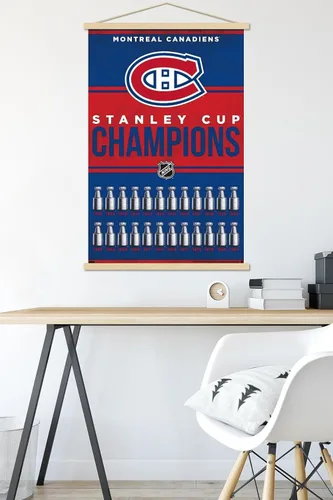 Vista 5 de Trends International NHL Montreal Canadiens - Póster de pared con marco magnético