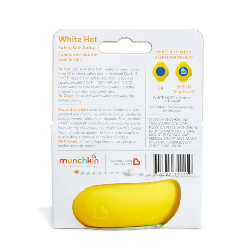 Vista 7 de Juguete de baño Munchkin® White Hot® de seguridad, pato, Amarillo