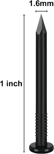 Vista 5 de Uñas de hardware de 1 pulgada, (1351 unidades), uñas negras de 2 libras, uñas para colgar imágenes, uñas pequeñas, uñas de pared, uñas de madera
