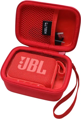 Vista 11 de LTGEM - Funda compatible con altavoces JBL GO 4, silicona suave para altavoces JBL GO 4, color negro
