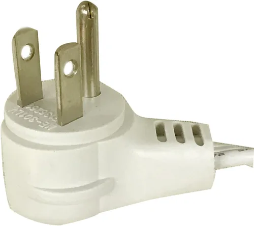 Vista 3 de Royal Designs - Cable de extensión de enchufe plano para interiores y exteriores, 6 pies de largo, blanco, cable de conexión a tierra de 6 clavijas