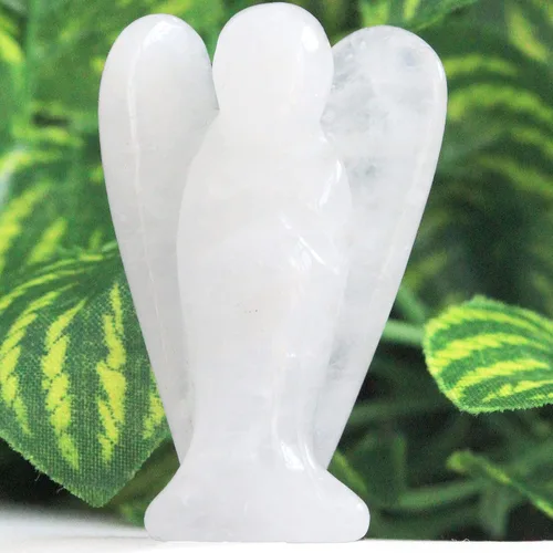 Vista 9 de YATOJUZI Estatua de ángel de obsidiana negra de 5 cm decorativa con cristales curativos de Reiki, piedra natural pulida tallada a mano, figuritas