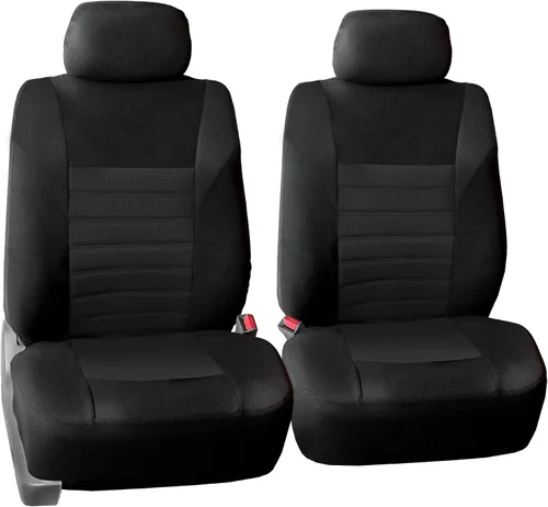 Vista 12 de TLH - Fundas de asiento automotrices de malla de aire 3D, solo para asientos delanteros, compatibles con bolsa de aire, ajuste universal para Gris