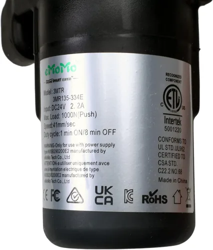 Vista 2 de Motor de actuador lineal Emomo 3MTR 3MR135-334E reclinable eléctrico