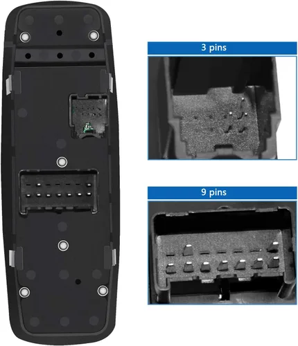 Vista 6 de Interruptor de ventana de control maestro de potencia del lado del conductor delantero compatible con Dodge Ram 1500 2500 3500 OE 2009-2012