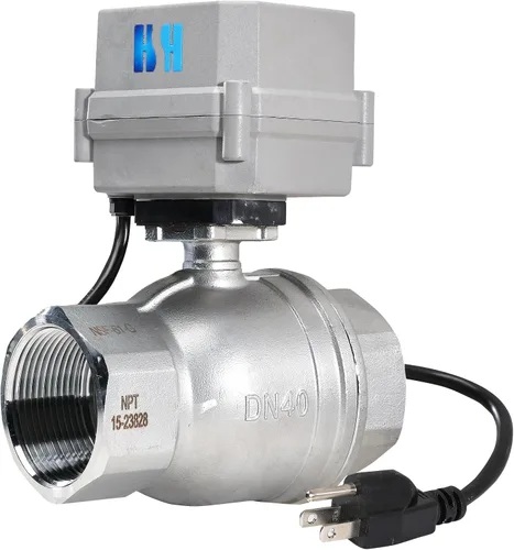 Vista 15 de 1/2" 3/4" 1" 110-230VAC Válvula de Bola Eléctrica Motorizada Normalmente Cerrada/Abierta CF8/Acero Inoxidable 304 Con Enchufe de EE. UU.
