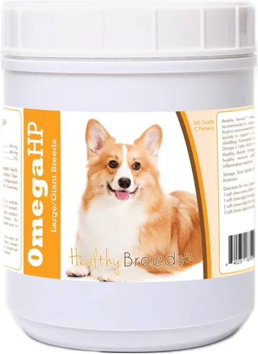 Vista 37 de Healthy Breeds Affenpinscher Omega HP - Masticables suaves para piel y pelaje, 60