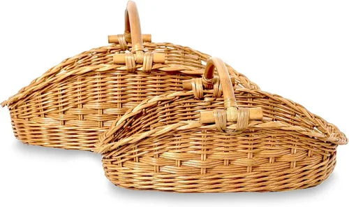 Vista 6 de The Basket Lady Cesta de Mimbre Recolectora, Pequeña, 18.5 pulg. L x 10 pulg. A x 9 pulg. Al, Sandstone (Se Vende Individualmente)