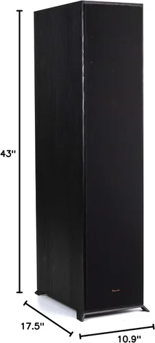 Vista 10 de Klipsch Reference R-820F Altavoz de pie para sistemas de cine en casa con woofers duales de 8", altavoces de torre con reflejo de graves a través