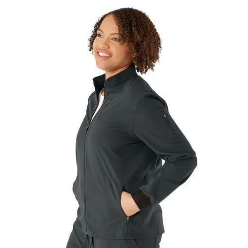 Vista 5 de ave. Solano - Chaqueta deportiva de cuatro bolsillos para mujer, color carbón, talla L