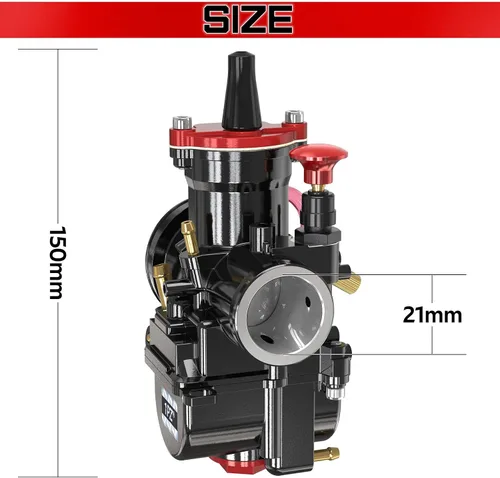 Vista 2 de 1PZ PW0-K21 PWK - Carburador de 1.82 pulgadas para reemplazo de carburador, rendimiento universal para motocicletas Pit Dirt Bike Off Road ATV Quad
