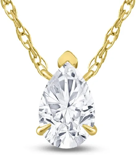 Vista 8 de La Joya 1/2-2 CT Lab Grown Diamond Necklace 14K White Gold Multi Shape Oro blanco