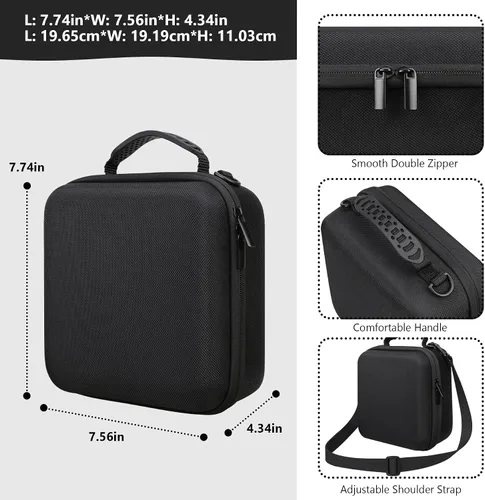 Vista 4 de Funda de transporte para cámara réflex digital Canon EOS Rebel T7 Negro