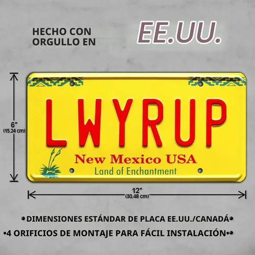 Vista 3 de Celebrity Machines Breaking Bad LWYRUP Placa de matrícula personalizada, aluminio estampado, etiqueta decorativa de metal, resistente a