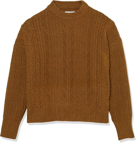 Vista 6 de Tienda Essentials Womens Soft-Touch Modern Cable Crewneck Sweater (Available in Plus Size)