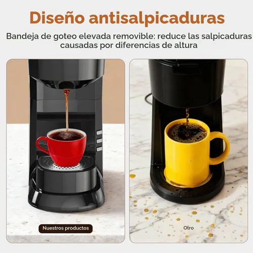 Vista 4 de Cafetera, cafetera de una sola porción para cápsulas K y negro