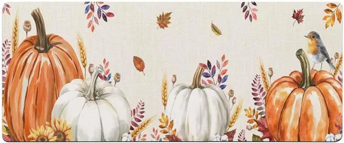 Vista 7 de Tapete de baño vintage con diseño de calabazas para bañera, antideslizante, de secado rápido y absorbente, con tierra de diatomeas, para fregadero