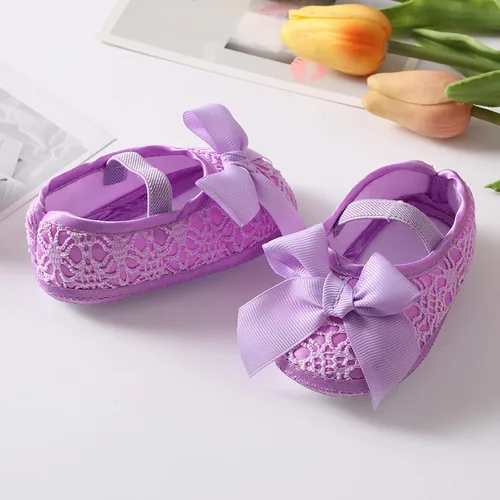 Vista 7 de Prewalker - Zapatos deportivos para recién nacidos suaves de princesa zapatos planos de piel sintética zapatos para caminar