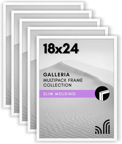 Vista 16 de Americanflat Portarretratos de 3 x 5 con plexiglás pulido, juego de 5 unidades, colección Galleria, marcos para mesa y pared, color negro