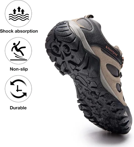 Vista 4 de ZASEPY Men's Hiking Shoes Waterproof Anti Slip Outdoor Boots Low Top Ankle Hiker Trekking Trail Shoe for Men All Weather
