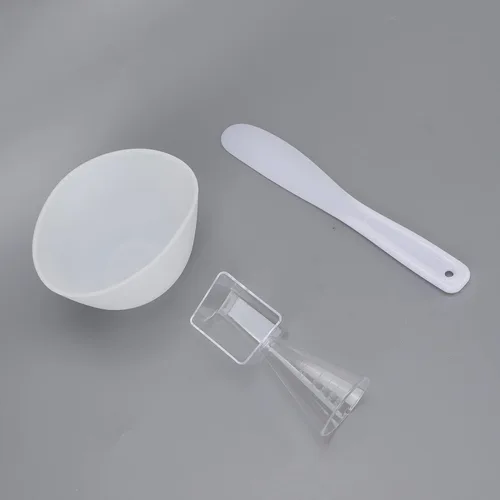 Vista 8 de Juego de cuencos para mezclar mascarillas faciales, 3 piezas, kit de herramientas de mezcla de mascarillas con cuchara medidora, máscara facial