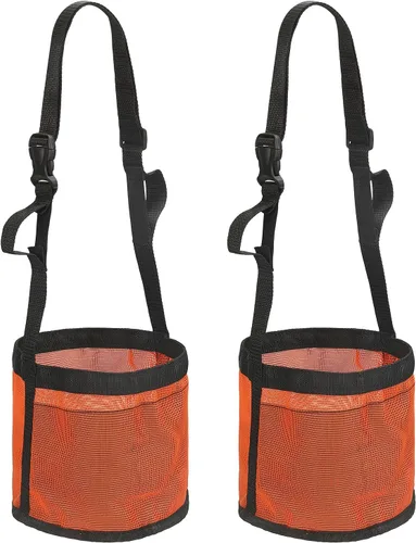 Vista 18 de Bolsa de alimentación para caballo, bozal de caballo con correa ajustable, malla de nailon, impermeable, bolsa para caballos de grano inferior Negro