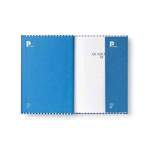 Vista 4 de PdiPigna - Cuaderno a rayas A5 Tapa dura Bella Copia Azul