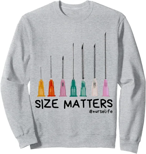 Vista 3 de Needle Size Matters Sudadera divertida de enfermería CNA Nurse Life, Negro
