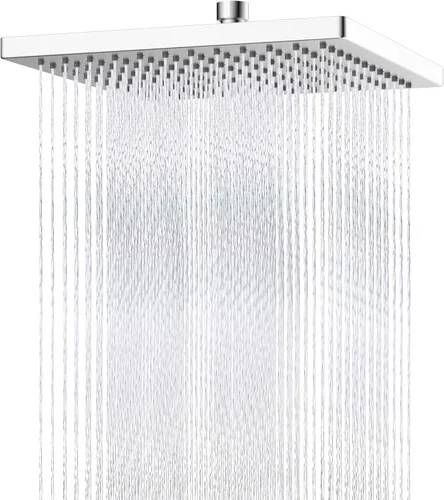 Vista 15 de Hibbent Cabezal de ducha filtrado de metal, cabezal de ducha de lluvia de alta presión de 6 pulgadas, filtro de ducha de 20 etapas para suavizador